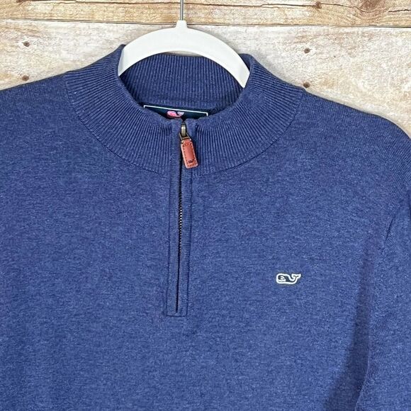 VINEYARD VINES QUARTER ZIP SOFT PREPPY KNIT CASUAL PREMIUM SWEATER BOYS XL (18) - Picture 3 of 4